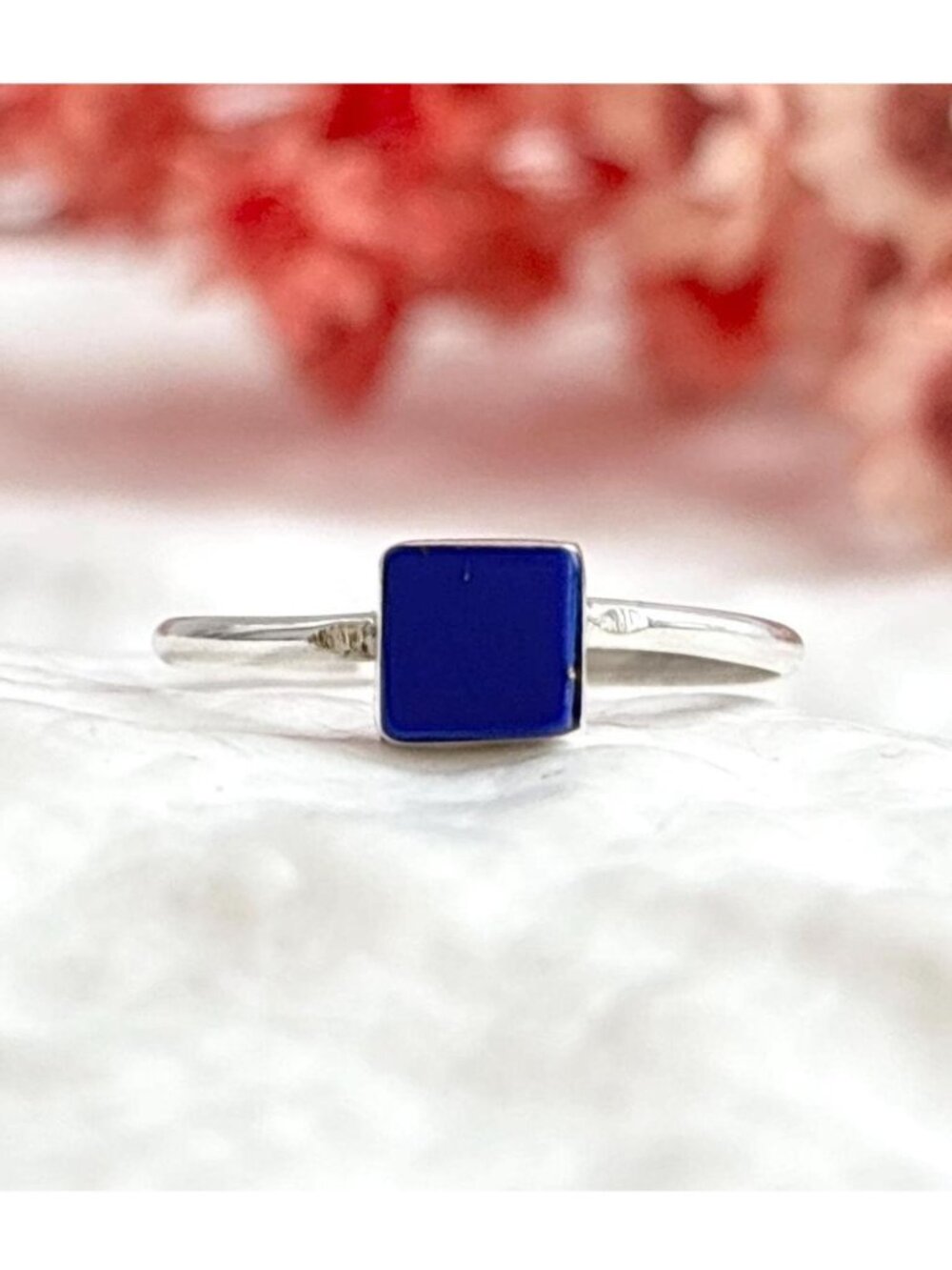 Zuni Angie Rosetta Lapis Lazuli Sterling Silver 925 Vintage Ring - sz 4.5